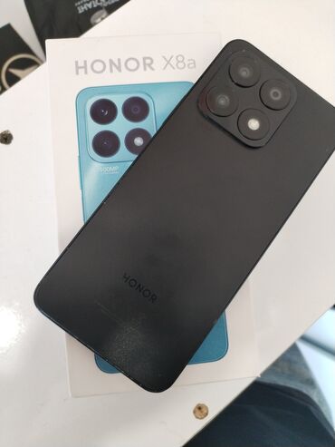 купить кнопочный телефон в баку: Honor X8a, 128 ГБ, цвет - Серый, Кнопочный, Отпечаток пальца, Две SIM карты
