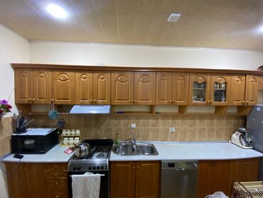купить мебель для офиса бу: Embawood Mətbəx mebeli (tülpan model): uzunluğu 5 m. Səliqəli