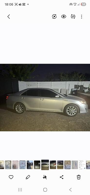 185 60 15: Toyota Camry: 2012 г., 2.5 л, Автомат, Гибрид, Седан — 1