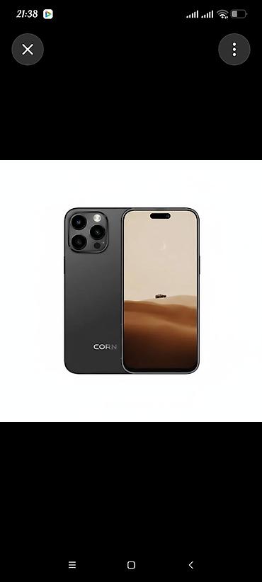 CORN smartfon - Korpus: mat qara rəng, düz metallik çərçivə, kompakt