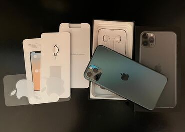 Apple iPhone: IPhone 11 Pro Max, Б/у, 256 ГБ, Зеленый, Коробка, Наушники, 76 %