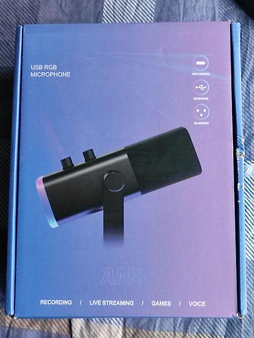 цветных принтеров: USB RGB Microphone AM8 — студийный динамический микрофон для записи — 3
