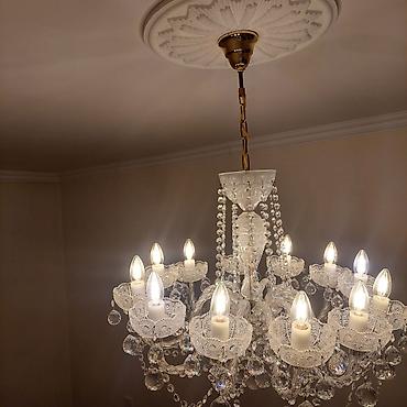 lyustur: Çılçıraq, 10 və daha çox lampa, Xrustal — 4