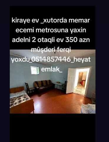 zabrat 2 kiraye evler 2023: 80 м², 2 комнаты, Газ, Электричество, Водопровод