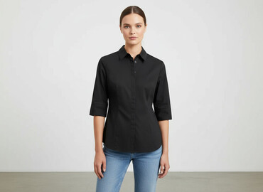 czarna przezroczysta koszula: George, Women`s shirt, size S