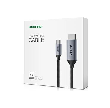 провод для ноутбука: Кабель Ugreen MM142 () USB-C to HDMI Male to Male Cable Aluminum Shell