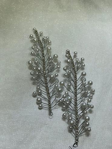 Свадебные аксессуары: Свадебный аксессуар, Свадебная диадема, тиара, Новый, цвет - Серебристый — 9