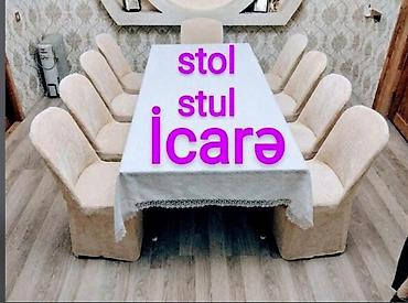 Avadanlığın icarəsi: Tədbirlər üçün kirayə stol-stul icarəsi. Ad günləri, nişan, xına, toy — 1