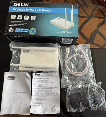 Modemlər və şəbəkə avadanlıqları: Yeni Router Netis WF2419E 300 Mbps Wireless N Router Real alicilar