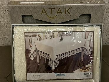 annaberry ev tekstil: ATAK “SEVGİ” masa örtüyü dəsti - Ölçü: 160 x 220 sm (qutuda — 1