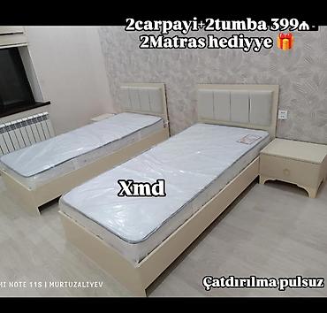 xəstəxana çarpayısı: Məhsul: 2 ədəd tək çarpayı + 2 ədəd tumba dəsti Təsvir: Zamanəsə — 1