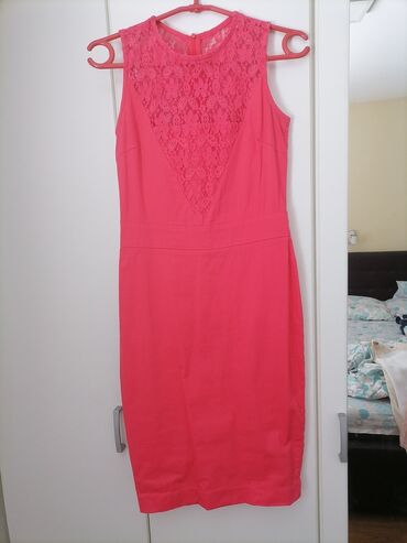 haljina pamuk: M (EU 38), bоја - Crvena, Večernji, maturski, Drugi tip rukava