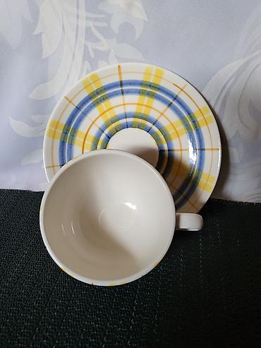 bastenski set: Solje nove iz 80ih.god.rucno oslikane pa glazirane Blue Elephant — 9