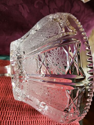 Ostalo posuđe: Bombonijera nova,rucni rad,kristal,led kristal Zajecar 70te — 8