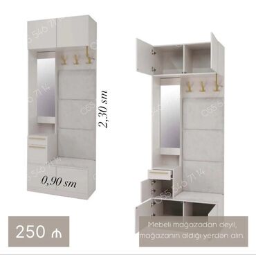 Dolablar: Yeni, 2 qapılı Düz dolab, Dəhliz dolabı