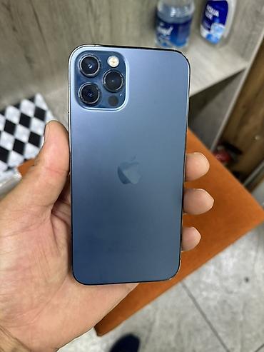 Apple iPhone: IPhone 12 Pro, Б/у, 256 ГБ, Pacific Blue, Защитное стекло, Чехол, В рассрочку, 100 % — 1