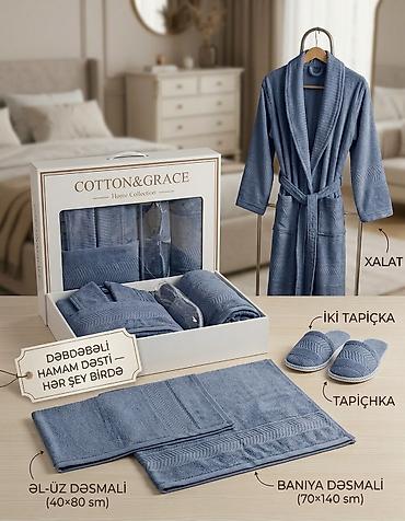 yeni il sufre: Hamam üçün Yeni rəng - Mavi Pambıq Dəsmal, Ödənişli çatdırılma, Rayonlara çatdırılma — 3