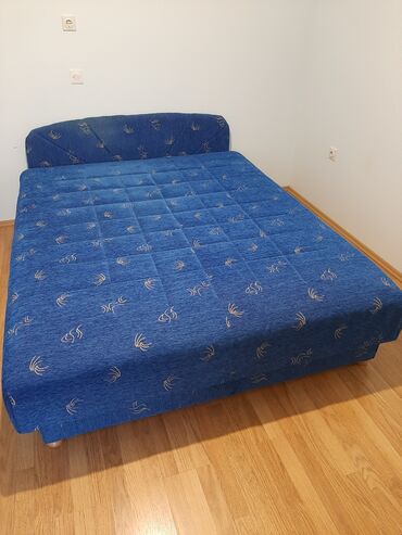 pomoćni krevet: Double bed, Storage drawer, color - Blue