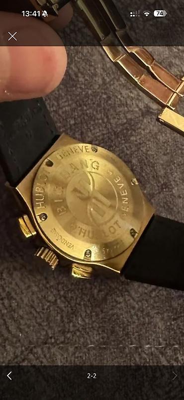 Наручные часы: Hublot üslubunda qol saatı - Korpus: qızılı tonlu metal, ön bezel 6 — 4