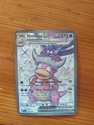 pokemon card: Pokémon TCG kartları dəsti - Slowking ex (Tera) – HP 270, Psychic — 1