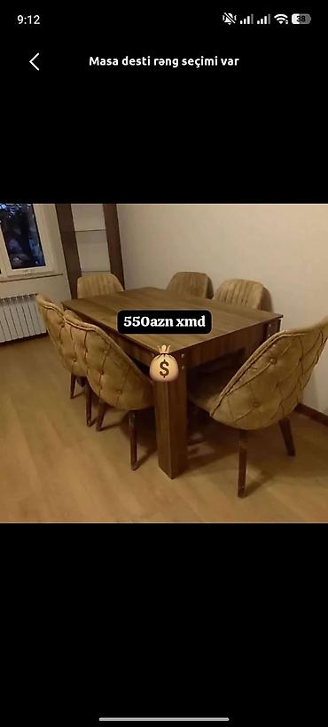 agaclar: Masa dəsti – rəng seçimi var - Komplekt: 1 ədəd düzbucaqlı yemək — 1