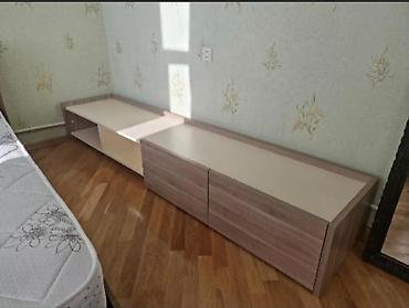 skaflar islenmis: Tv altlığı,güzgü,şifoner, 2 nəfərlik çarpayı müxtəlif əşyalar — 2