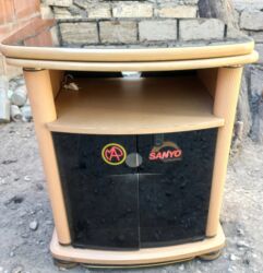 шкаф для балкона: Прямой ТВ стенд, С полками, Деревянный