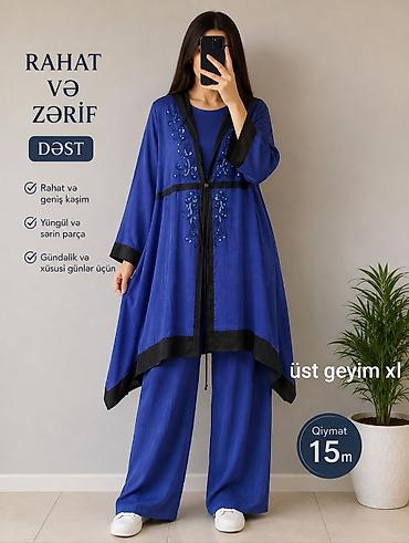 Rahat və zərif dəst – üst geyim XL - Geniş və komfortlu kəsim -