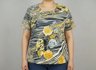 t shirty damskie z nadrukiem allegro: Women's blouse, size 3XL (EU 46)