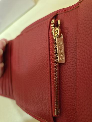 Кошельки, портмоне: GUESS qadın pulqabısı – qırmızı - Brend: GUESS (qutusu və parça — 6