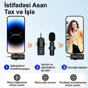 sims: İki kanallı simsiz yaka mikrofonu dəsti – 3-ü 1-də universal — 3