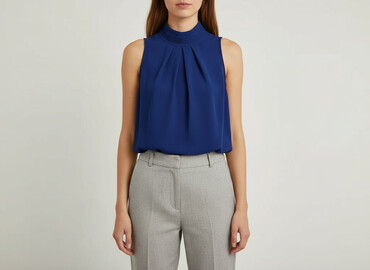 czarne bluzki ze złotą aplikacją: Women's blouse, size S