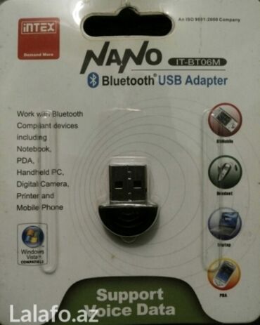 Настольные ПК и рабочие станции: Intex Nano markalı Bluetooth USB adapteri, müxtəlif Bluetooth uyğun