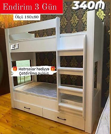 uşaq yataq mebeli: 2 mərtəbə uşaq çarpayı rəng seçimi var çatdırılma var endirimli — 1