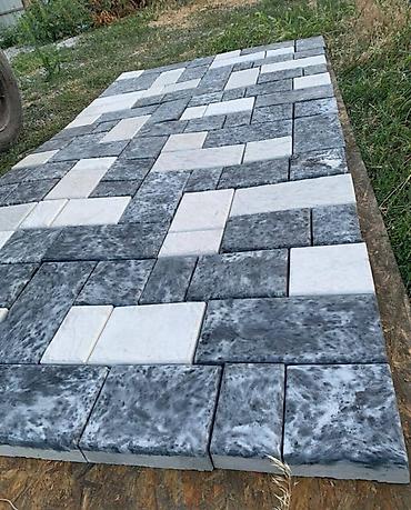 Тротуарная плитка: Брусчатка под мрамор - Материал: вибролитая тротуарная плитка «под — 9