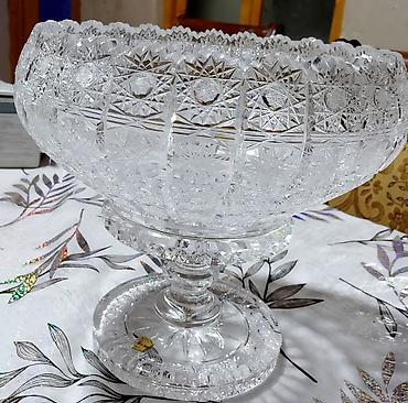 Сервировочные аксессуары: Naxışlı vaz altı bəzəkli hündürdü qəşəy görsənir təmiz xrustaldı — 2