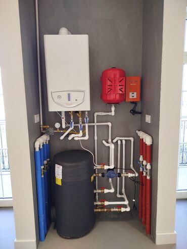 İstilik sistemi: Salam Aleykum MƏNZILLERDE Santexnik işlərinin gorulmesi Kombi — 22