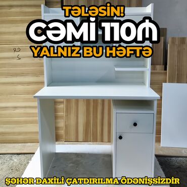 Uşaq masaları: Oğlan və qız üçün, Yeni, Siyirməli, Yazı masası, Stulsuz — 21