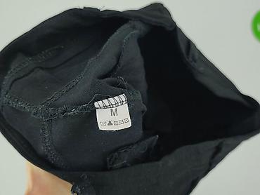 czarne cargo pull and bear: Spodnie materiałowe damskie, rozmiar M — 4