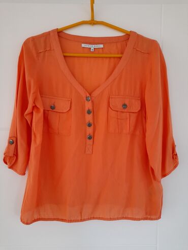 košulje na preklop: M (EU 38), Single-colored, color - Orange
