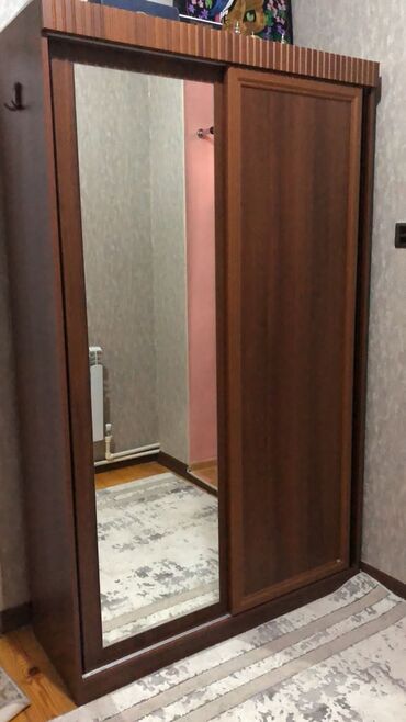 paltar asılqanı qiyməti: Гардеробный шкаф, Б/у, 2 двери, Купе, Прямой шкаф
