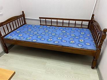 divan krovat: Taxta çarpayı – yan korkuluklu model - Material: massiv ağac (tünd — 4