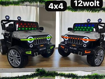 Uşaq üçün elektrik maşınları: 🚙 Yeni Jeep Wrangler BLK 268 – 4x4 Uşaq Elektromobili 🔥 Güclü — 1