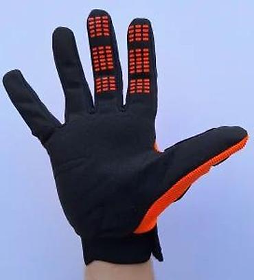 Oprema za bicikliste: FOX motocross/riderske rukavice – narandžasto/crne - Gornji deo od — 16