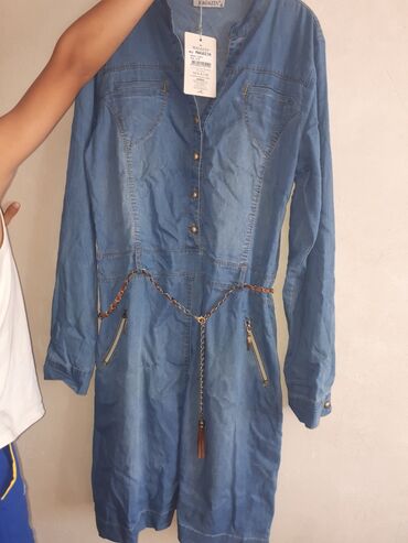 платья джинсовые: XL (EU 42), цвет - Голубой