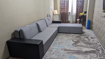 канапе диван: Модульный диван, цвет - Серый, Б/у