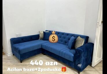 Masa və oturacaq dəstləri: Künc divan, Yeni, Açılan, Bazalı