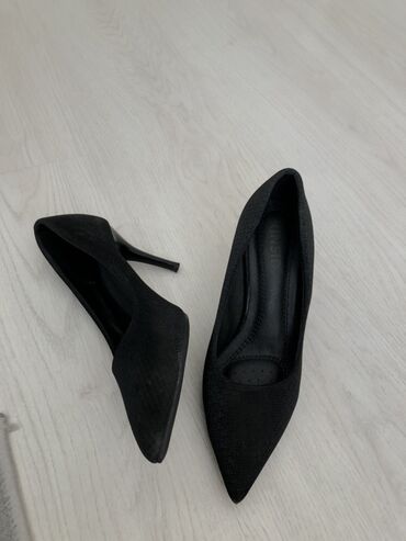 балетки джинсовые: Туфли, 35, BALDININI, Колдонулган, түсү - Кара, Өзү алып кетүү