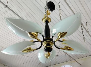 Ev saatları: Çılçıraq, 5 lampa, Şüşə