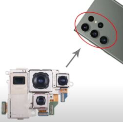 toxunma çanta: Samsung Galaxy S23 Ultra arxa kamera modulu (komplekt) yenidir effekti